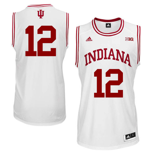 Men Indiana Hoosiers #12 Ethan Lasko College Basketball Jerseys Sale-White - Click Image to Close
